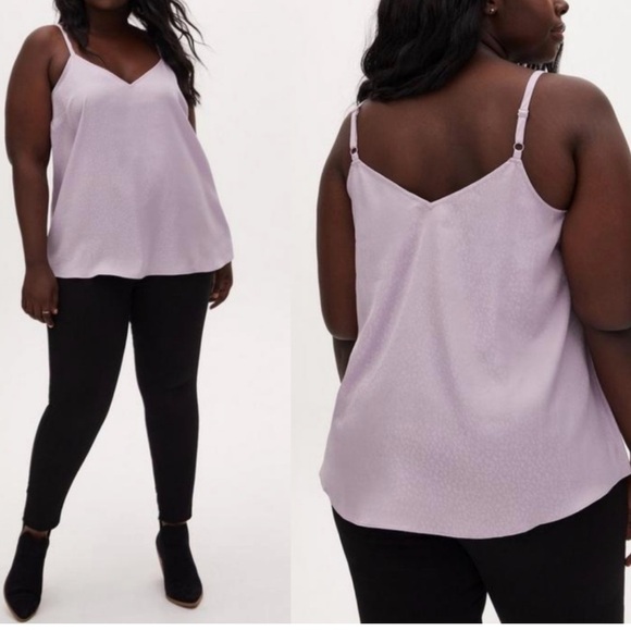 torrid Tops - TORRID Sophie Lilac Purple Leopard Cheetah Plus Size 2X Swing Cami Monochromatic